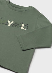 Mayoral 108 Green long sleeve top