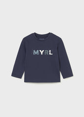 Mayoral 108 Navy long sleeve top