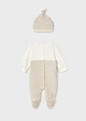 Mayoral 2609 Cream Babygrow and hat