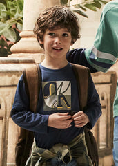 Mayoral 4076 Navy long sleeve top