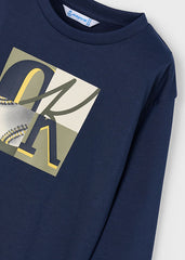 Mayoral 4076 Navy long sleeve top