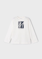 Mayoral 4086 White Long Sleeve T-shirt