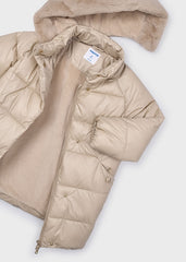 Mayoral 4447 Cream Long Coat