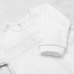 Emile et rose Heath white babygrow and hat