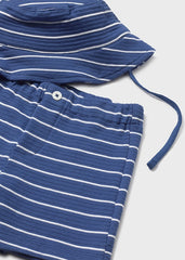 Mayoral 1666 Blue Short set and hat