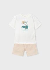 Mayoral 3218 Cream short set