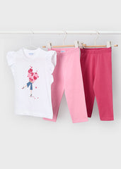 Mayoral 3729 Pink 3 Piece legging set