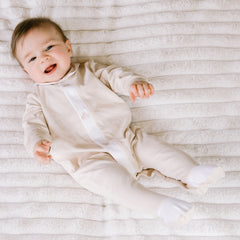 Emile et Rose Kent Stone Babygrow and hat