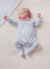 Emile et Rose Lenny blue baby grow