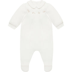 Emile et Rose Lenny white/stone baby grow