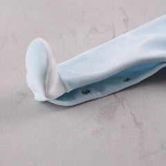 Emile et Rose Monty Boys Blue & White Velour Babygrow