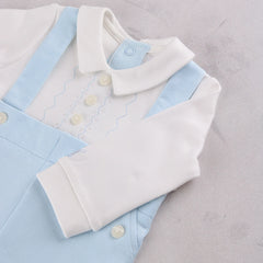 Emile et Rose Maddox Boys Blue Dungaree Set