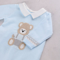 Emile et Rose Milo Boys Blue Knit All In One & Hat
