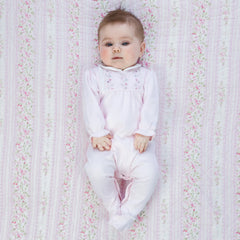 Emile et Rose Madeleine Girls Pink Cotton Babygrow