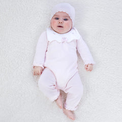 Emile et Rose Marnie Girls Pink Knit Rosebud All In One