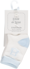 Emile et Rose Alpine Blue 2 pack sock
