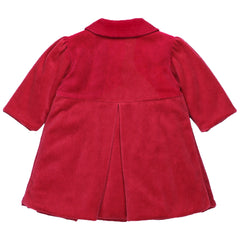 Emile et Rose Rosanna Red Velour padded coat and berry