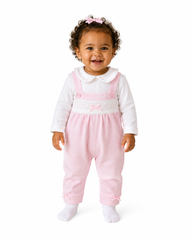 Amore 0100 Baby Girl Dunagree Set