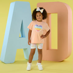 Adee Saz Peach cycling short set