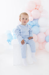 Blues Baby 3131 Boys Blue Knitted Two Piece Set