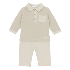 Blues Baby 3232 Boys Beige Polo Set