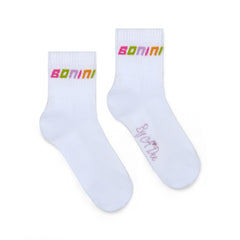 Adee Bonini Twirl White sport sock