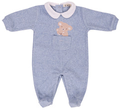 Emc BQ6542 Blue Babygrow