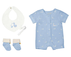 Mayoral 1727 Blue Romper bib and booties