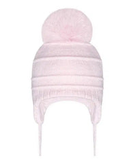 Pom Pom Buddy Pink Hat with ties