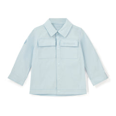 Mitch and son Joseph Blue overshirt