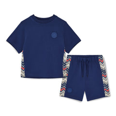 Mitch and son Phoenix Navy short set