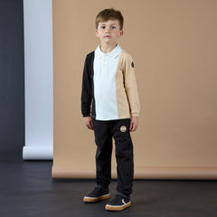 Mitch and Son Black Jace polo