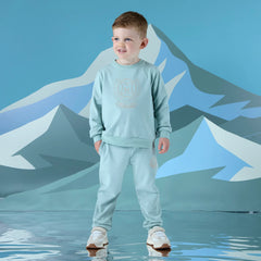 Mitch and son Jaxon jade tracksuit