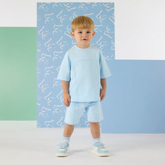 Mitch and son Orlando Blue Short set