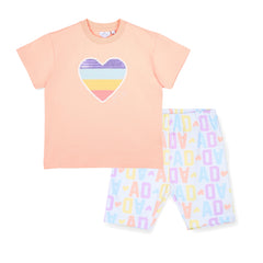 Adee Saz Peach cycling short set