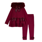 Adee Alina Fur trim legging set