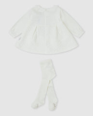 Tutto Piccolo 2282 White Dress and Tights