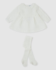 Tutto Piccolo 2282 White Dress and Tights