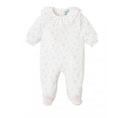 Babidu 12188 white and pink babygrow