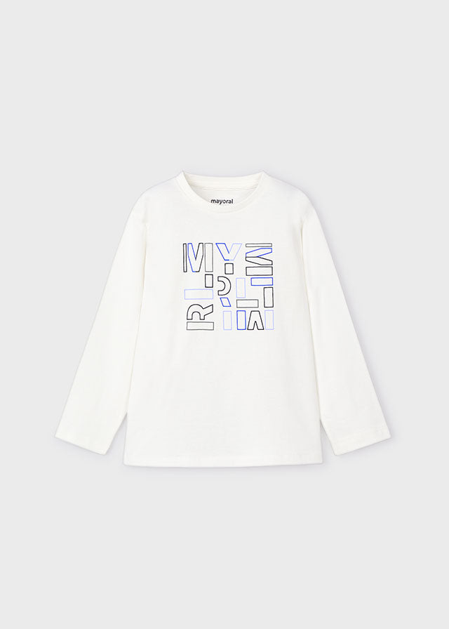 Mayoral 173 Cream basic t-shirt