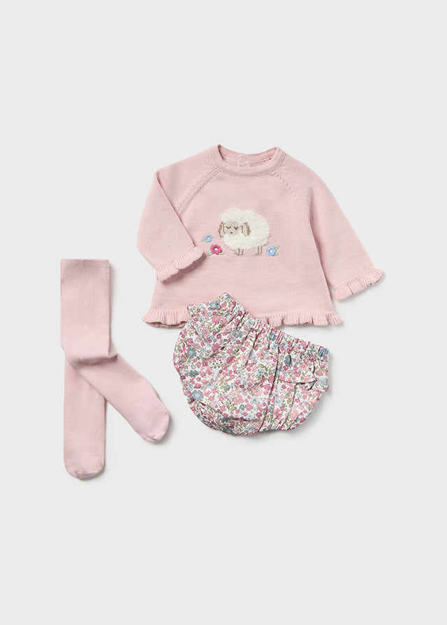 Mayoral 2243 pink bloomer set