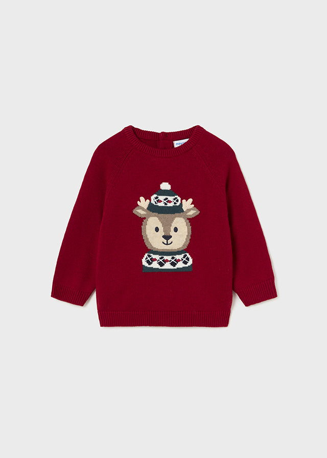 Mayoral 2310 red reindeer jumper