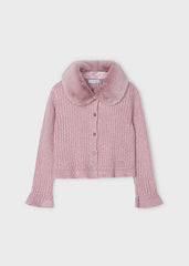 Mayoral 4362 pink cardigan