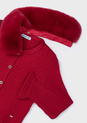 Mayoral 4362 red cardigan