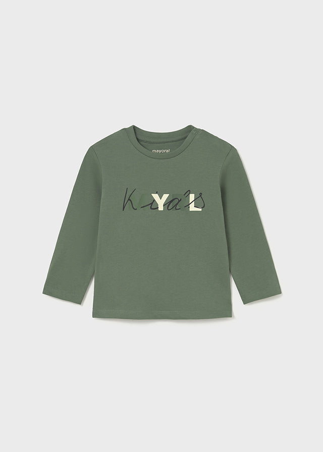 Mayoral 108 Green long sleeve top