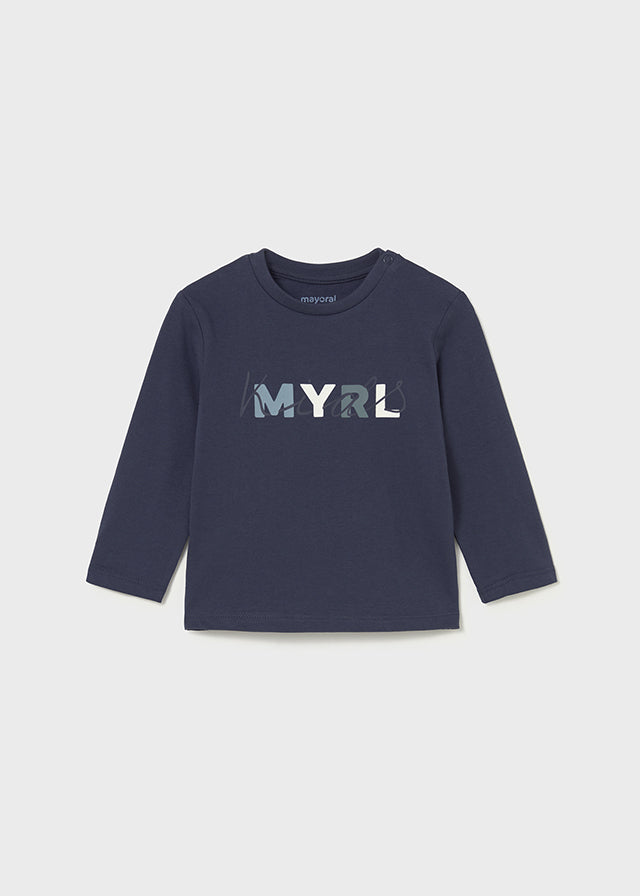 Mayoral 108 Navy long sleeve top