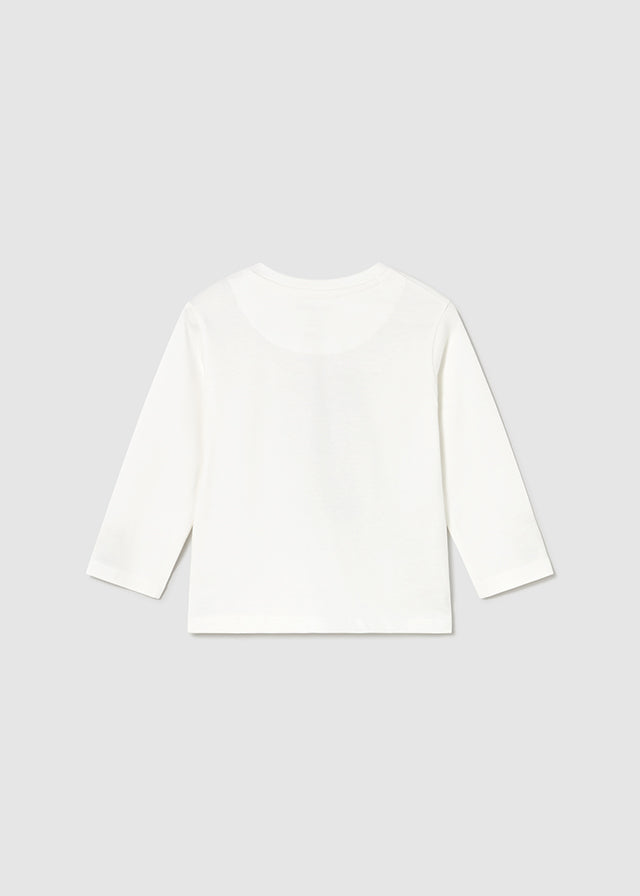 Mayoral 2058 Cream Teddy long sleeve t-shirt