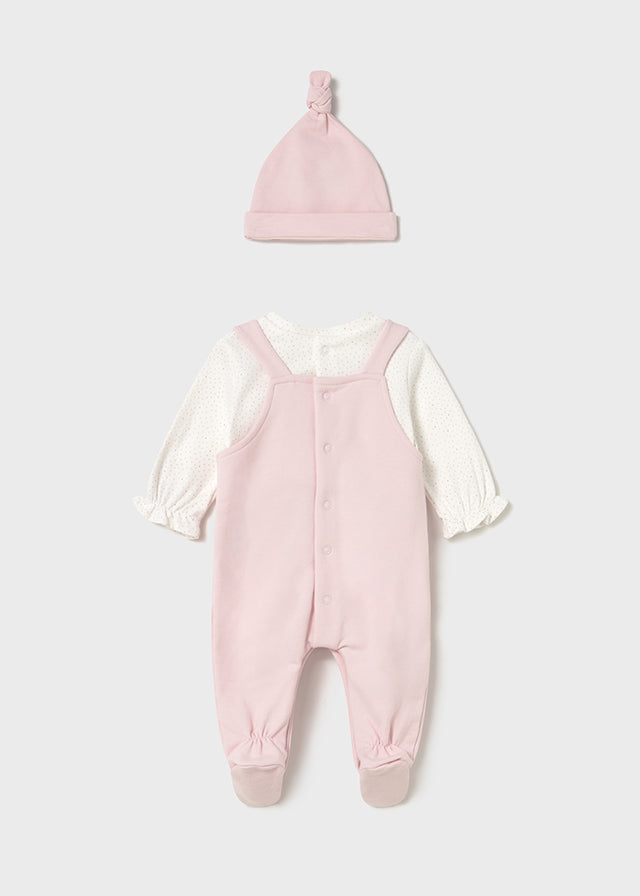 Mayoral 2602 Pink all in one with hat