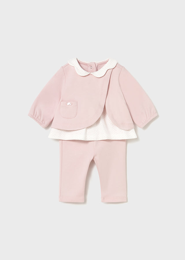 Mayoral 2707 Pink fleece legging set
