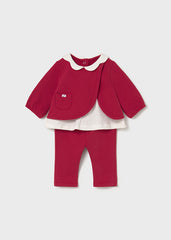 Mayoral 2707 Red fleece legging set